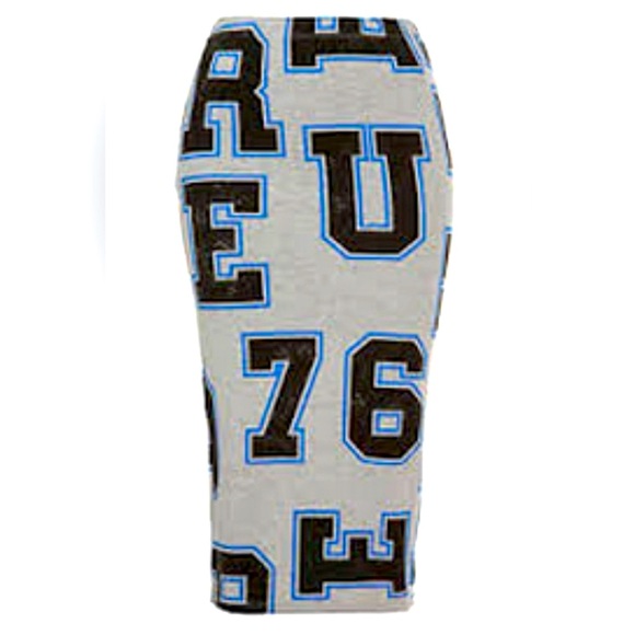 Grey Letter body con skirt Size S - Picture 1 of 2